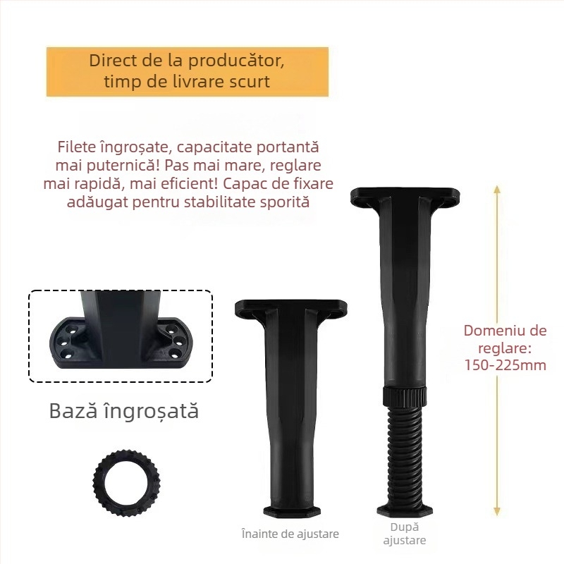 Picioare reglabile pentru cadrul patului – picioare telescopice