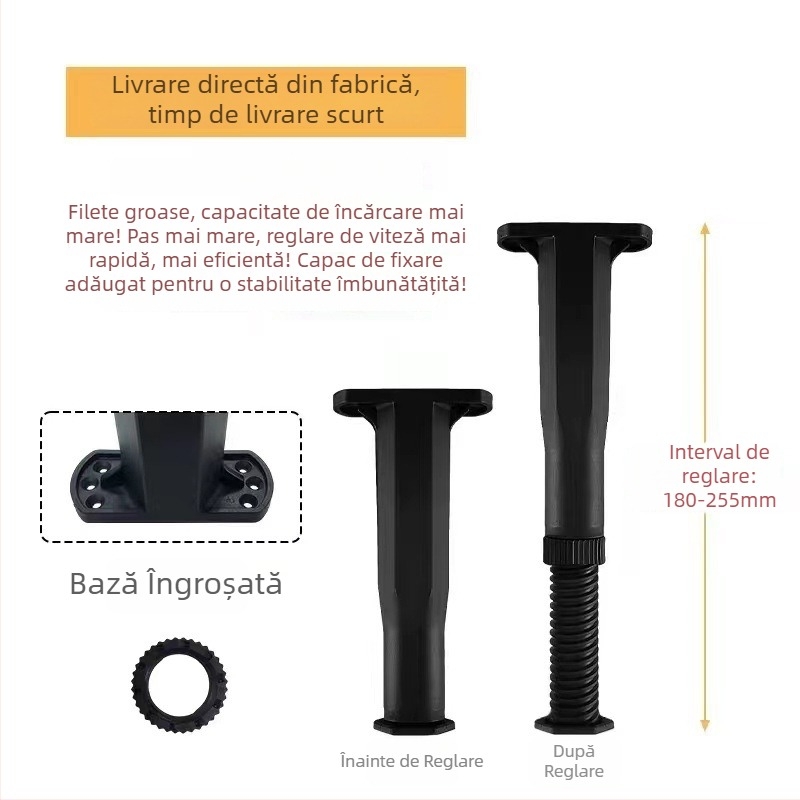 Picioare reglabile pentru cadrul patului – picioare telescopice