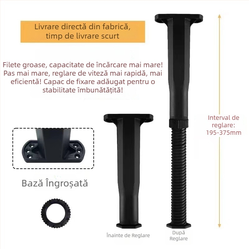 Picioare reglabile pentru cadrul patului – picioare telescopice