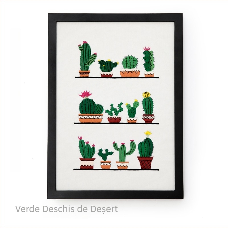 Set DIY de broderie pentru textile: broderie tridimensională, pentru începători, cadou decor european pentru casă