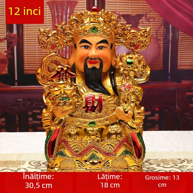 Statuie Buddha ceramică pentru altarul casei, decor pentru living, cu montare pe perete