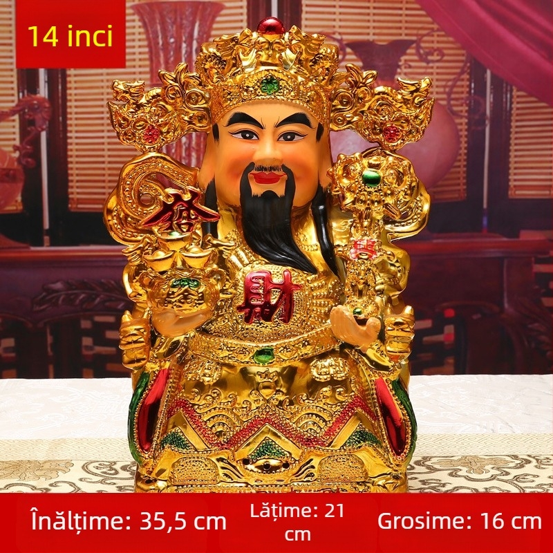 Statuie Buddha ceramică pentru altarul casei, decor pentru living, cu montare pe perete