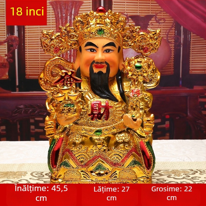 Statuie Buddha ceramică pentru altarul casei, decor pentru living, cu montare pe perete
