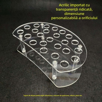 Suport de afișaj din acrilic transparent pentru creioane de sprâncene, pensule de machiaj, pixuri electronice și pixuri cu bilă