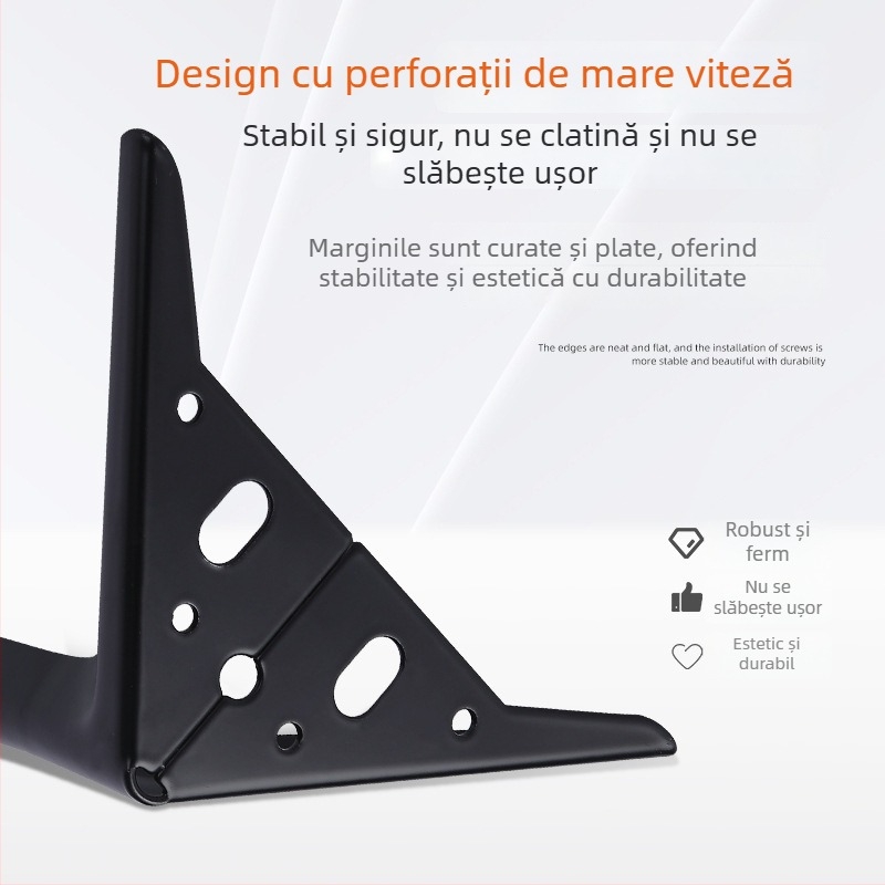 Picioare metalice cu design semicircular cu trei brațe pentru canapea, noptiere, măsuță de cafea, pat și comodă pentru televizor