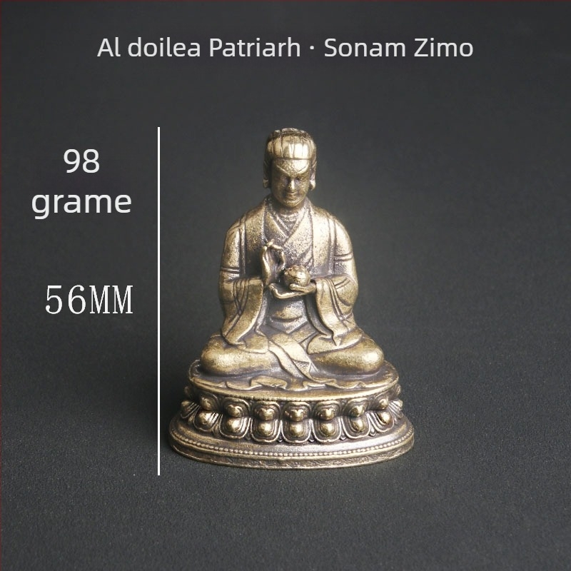 Statuetă Buddha din alamă Sakya – Cinci Patriarhi, pentru altarul de acasă