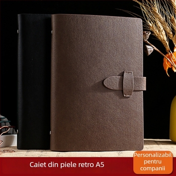 Weiyue caiet A5 premium cu foi detașabile, copertă din piele artificială și personalizare a logo-ului