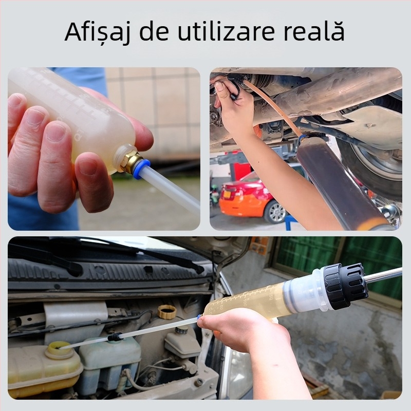 Unealtă de schimb ulei tip seringă, cu aspirație și injecție — pompă manuală pentru ulei de motor și lichid de frână, curățare a depunerilor de carbon la mașină