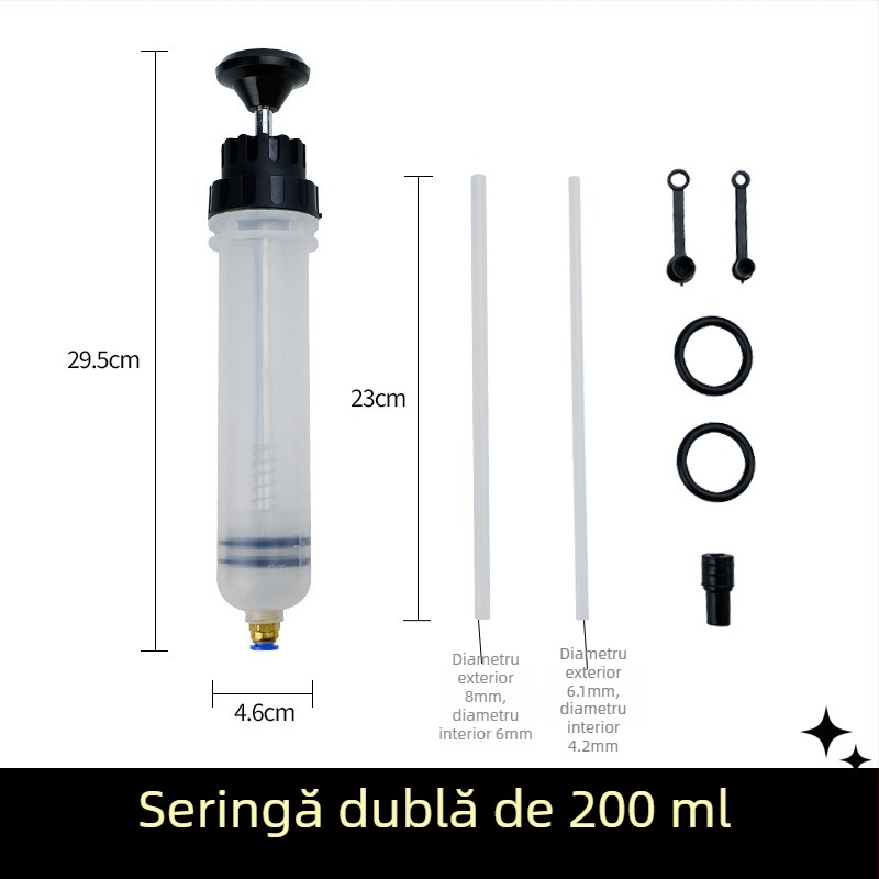Unealtă de schimb ulei tip seringă, cu aspirație și injecție — pompă manuală pentru ulei de motor și lichid de frână, curățare a depunerilor de carbon la mașină