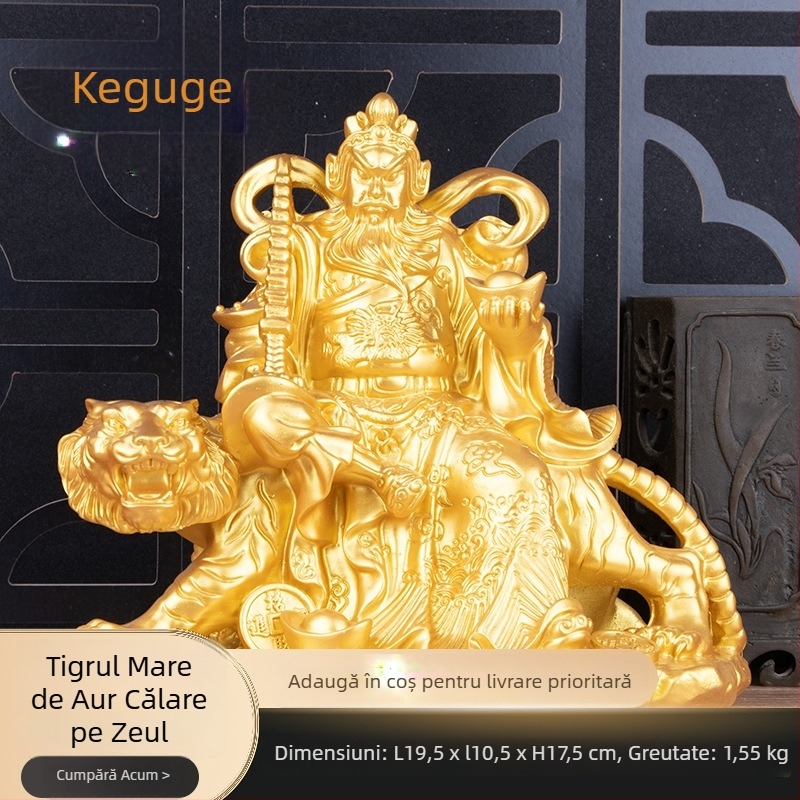 Statuetă Zhao Gongming, Zeul Bunăstării, pentru decorul casei