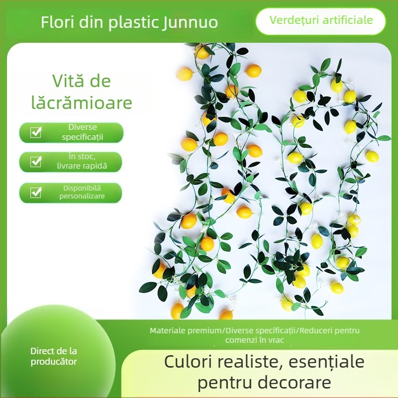 Viță de lămâie artificială și ratan – decor pentru perete și masă