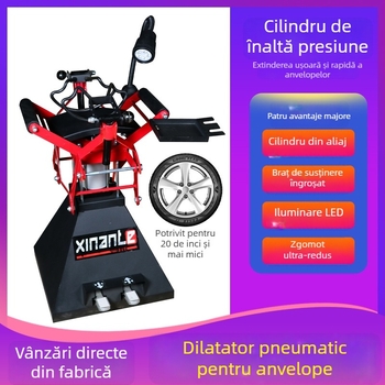 Extensor pneumatic pentru anvelope, acționat prin pedala — unealtă pentru demontarea și montarea anvelopelor