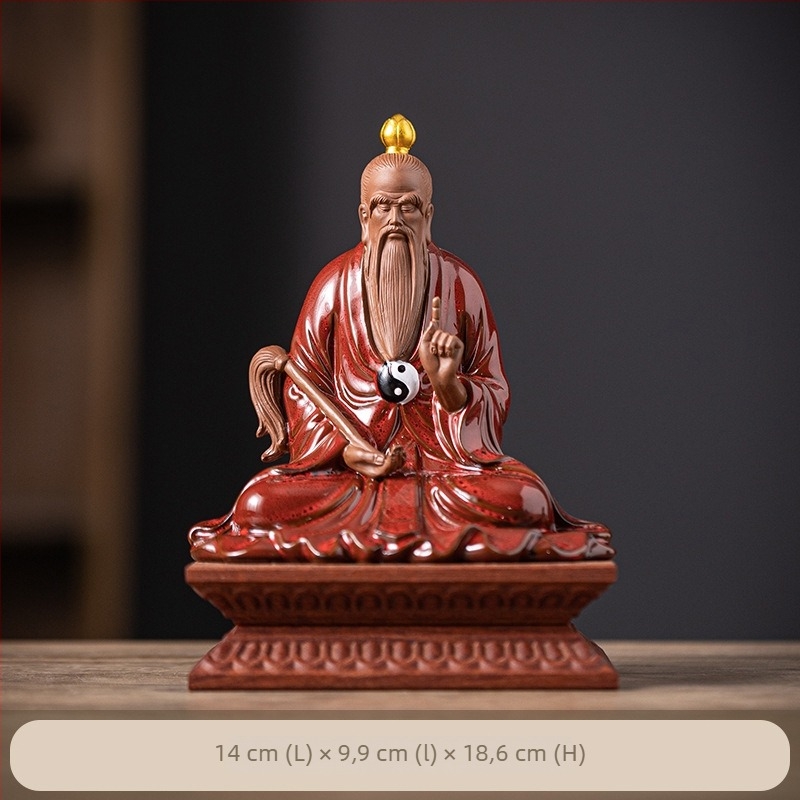 Statuie ceramică a zeului taoist pentru decorul casei