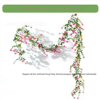 Liană artificială de eucalipt, cu elemente de mandală – plantă decorativă de interior, lungime 1,8 m