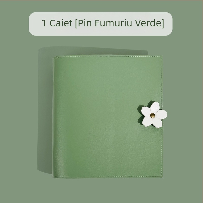 Cute Little Year caiet pătrat cu copertă din piele sintetică și hârtie kraft, legare în inel, 60 coli, 150×171 mm, 168×192 mm, stil artistic