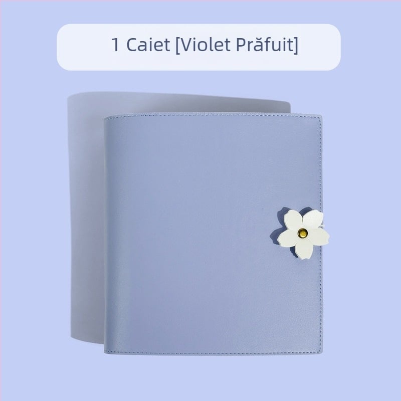Cute Little Year caiet pătrat cu copertă din piele sintetică și hârtie kraft, legare în inel, 60 coli, 150×171 mm, 168×192 mm, stil artistic