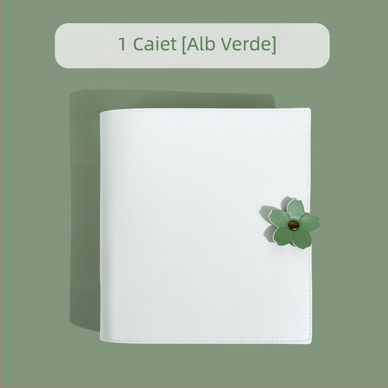 Cute Little Year caiet pătrat cu copertă din piele sintetică și hârtie kraft, legare în inel, 60 coli, 150×171 mm, 168×192 mm, stil artistic