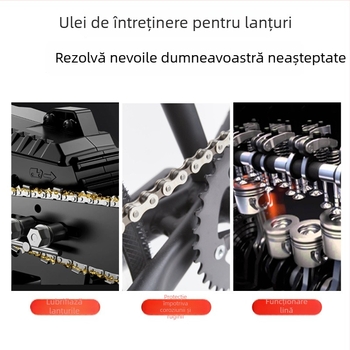 Lubrifiant pentru lanțuri de ferăstrău și utilaje de grădină; ulei de întreținere rezistent la uzură pentru lanțuri de motocicletă și bicicletă