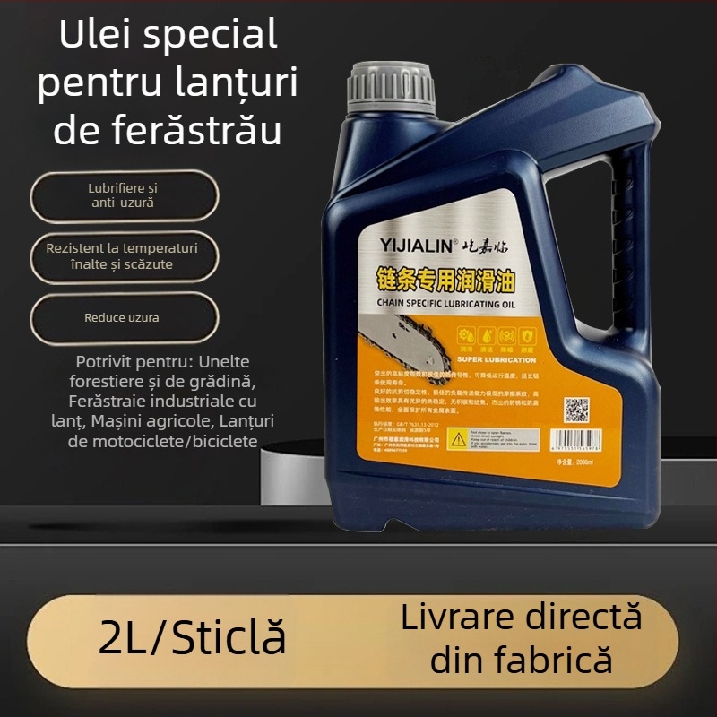 Lubrifiant pentru lanțuri de ferăstrău și utilaje de grădină; ulei de întreținere rezistent la uzură pentru lanțuri de motocicletă și bicicletă