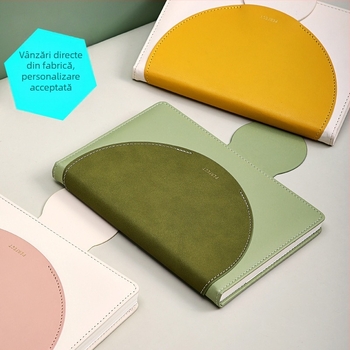 Set cadou pentru notebook B5, carnet de afaceri din piele artificială, suprafață moale, logo personalizabil, format A6, legare cu fir și lipire