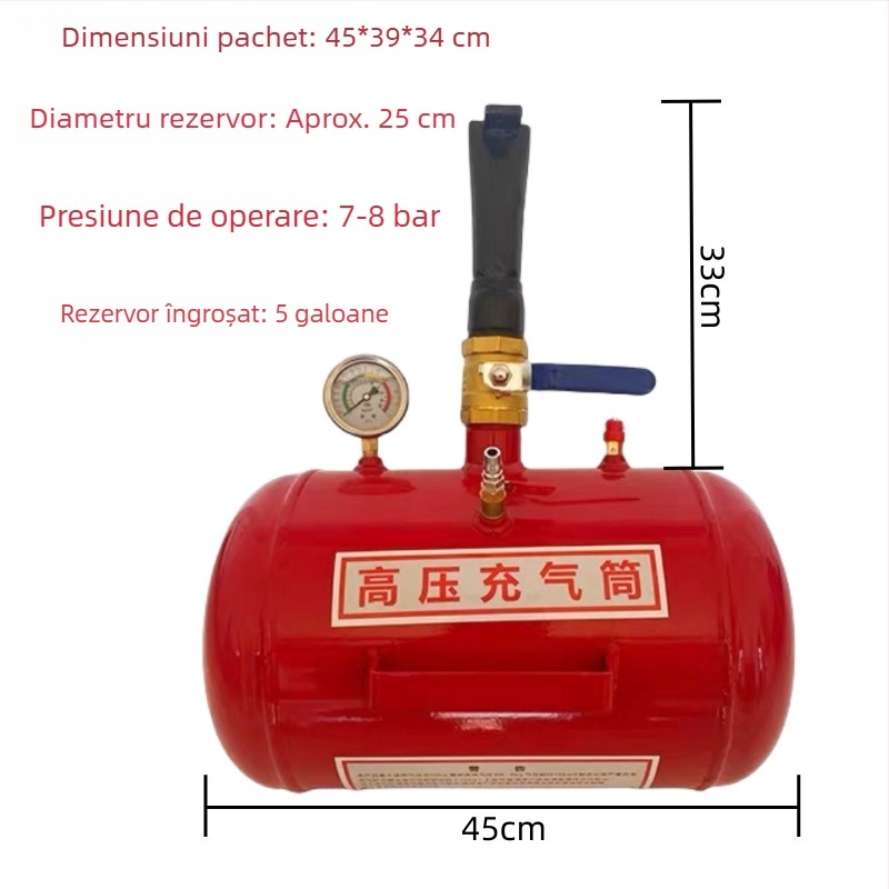 Pompa de pneuri pentru camioane – instrument de umflare pentru anvelope tubeless de vehicule grele