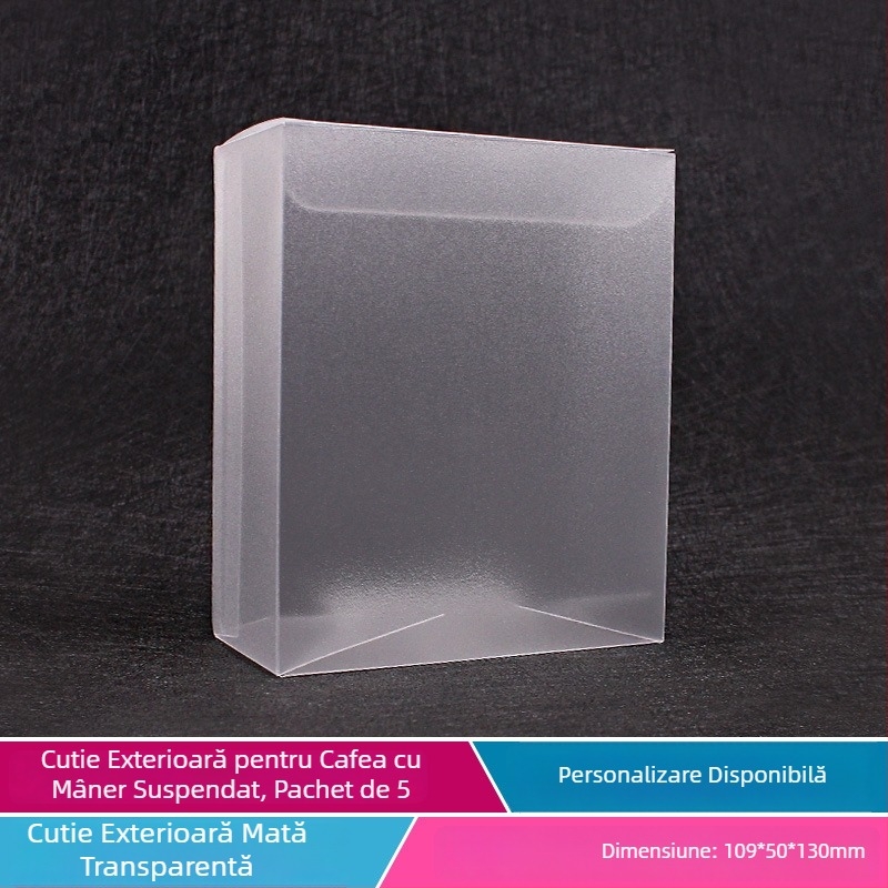 Intention Cutie transparentă PVC pentru cafea drip, imprimare color