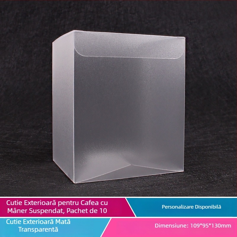 Intention Cutie transparentă PVC pentru cafea drip, imprimare color