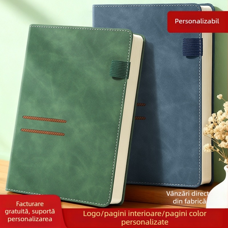 Caiet PU cu senzație de piele, personalizat A5 pentru birou de afaceri, imprimare logo, jurnal studențesc