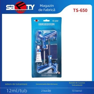 Siford set de unelte pentru repararea anvelopelor cu bandă de cauciuc, pentru anvelope tubeless, potrivit pentru motociclete și vehicule electrice, bandă din cauciuc vulcanizat de înaltă calitate, reparație rapidă a anvelopelor