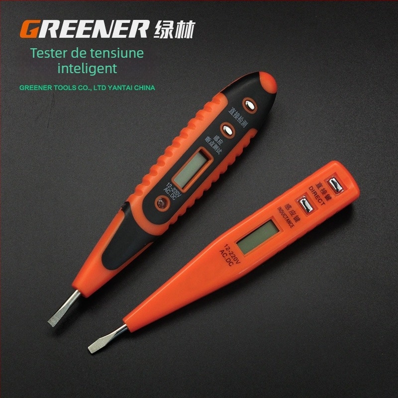 Green Forest stilou de testare a tensiunii cu afișaj digital – senzor multifuncțional, detecție a liniilor casnice, precizie înaltă, 2018 pentru electricieni