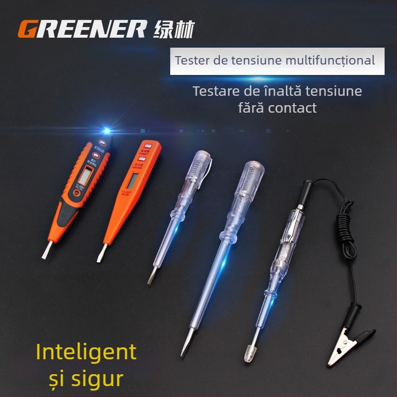 Green Forest stilou de testare a tensiunii cu afișaj digital – senzor multifuncțional, detecție a liniilor casnice, precizie înaltă, 2018 pentru electricieni