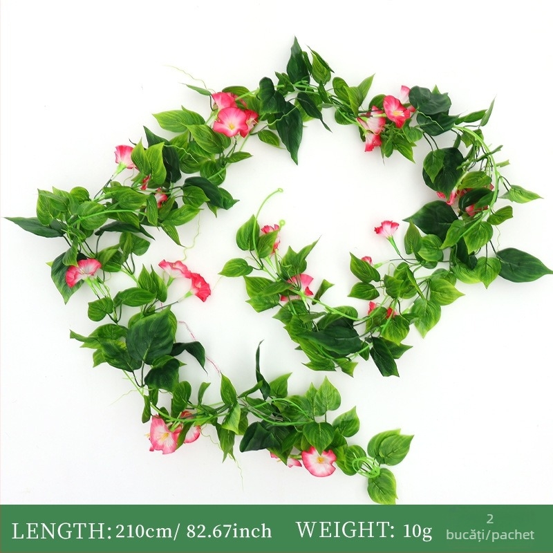 Viță artificială cu flori trompetă pentru decor acasă, nunți și grădină, peste 200 cm