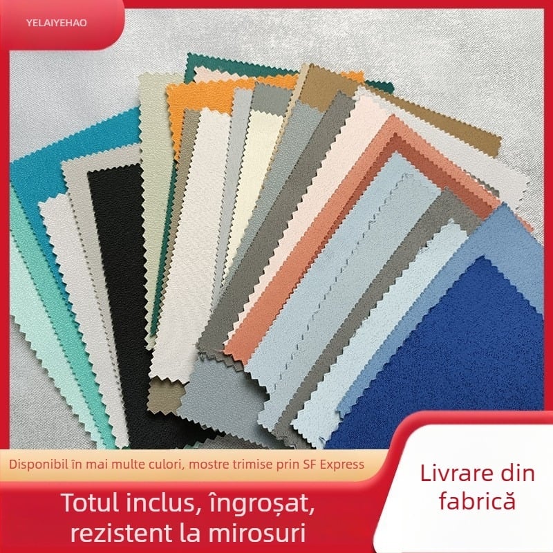 Pânză de perete textil premium, culoare solidă, impermeabilă, rezistentă la pete și mucegai, material nețesut, textură jacquard, stil modern minimalist, pentru întreaga casă, montaj disponibil.