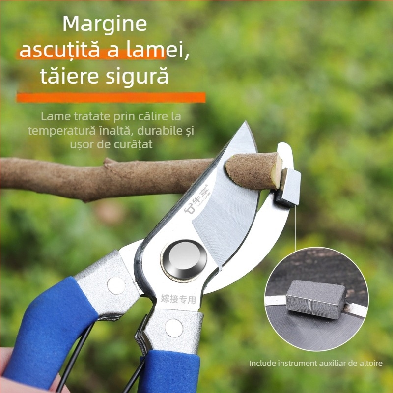 Instrument de altoire multifuncțional pentru uz casnic, unelte de grădină compacte, cu duritate înaltă reglabilă, foarfece de tăiat și altoire pentru pomi fructiferi