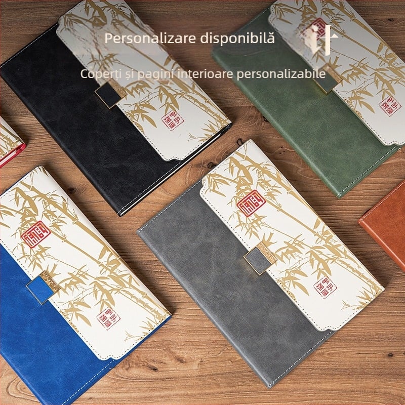 Caiet A5 în stil Trend Național, cu design Orașul Interzis, pentru birou, copertă groasă, logo, personalizabil