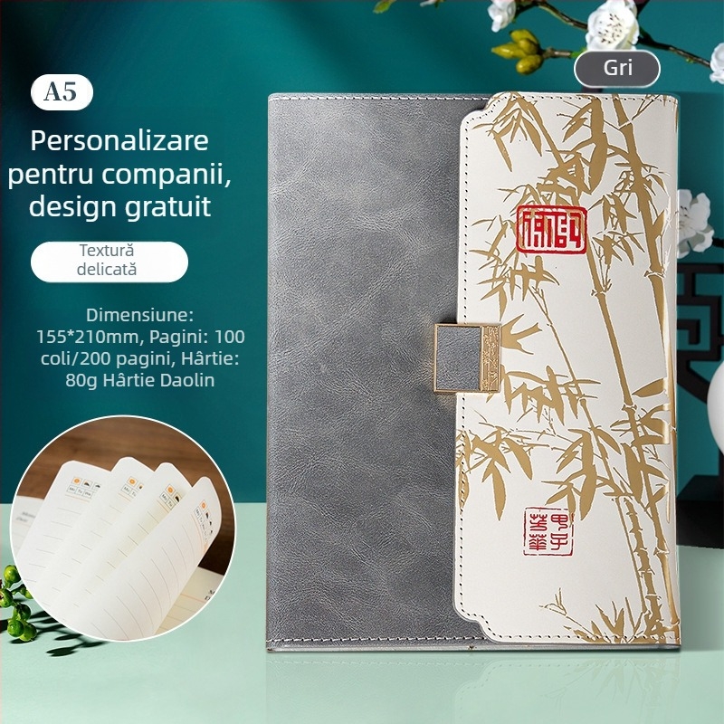 Caiet A5 în stil Trend Național, cu design Orașul Interzis, pentru birou, copertă groasă, logo, personalizabil