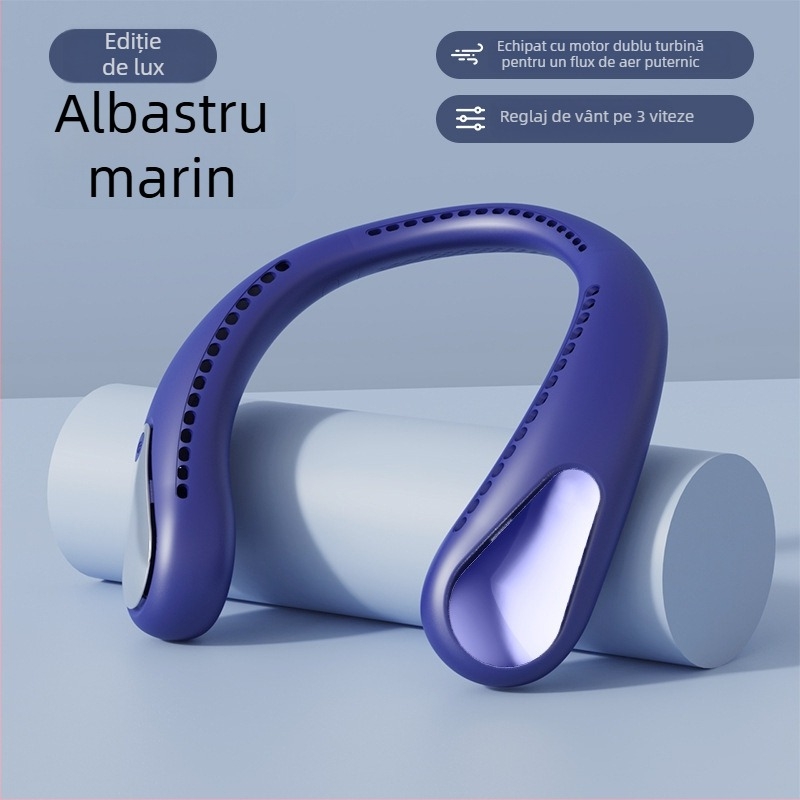 Ventilator mic fără palete pentru gât, silențios, portabil pentru exterior, răcire USB