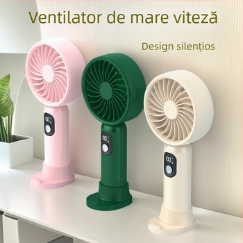 Ventilator USB mini, reîncărcabil, portabil, cu flux de aer puternic, funcționare silențioasă – ideal pentru cămine studențești și cadou pentru copii
