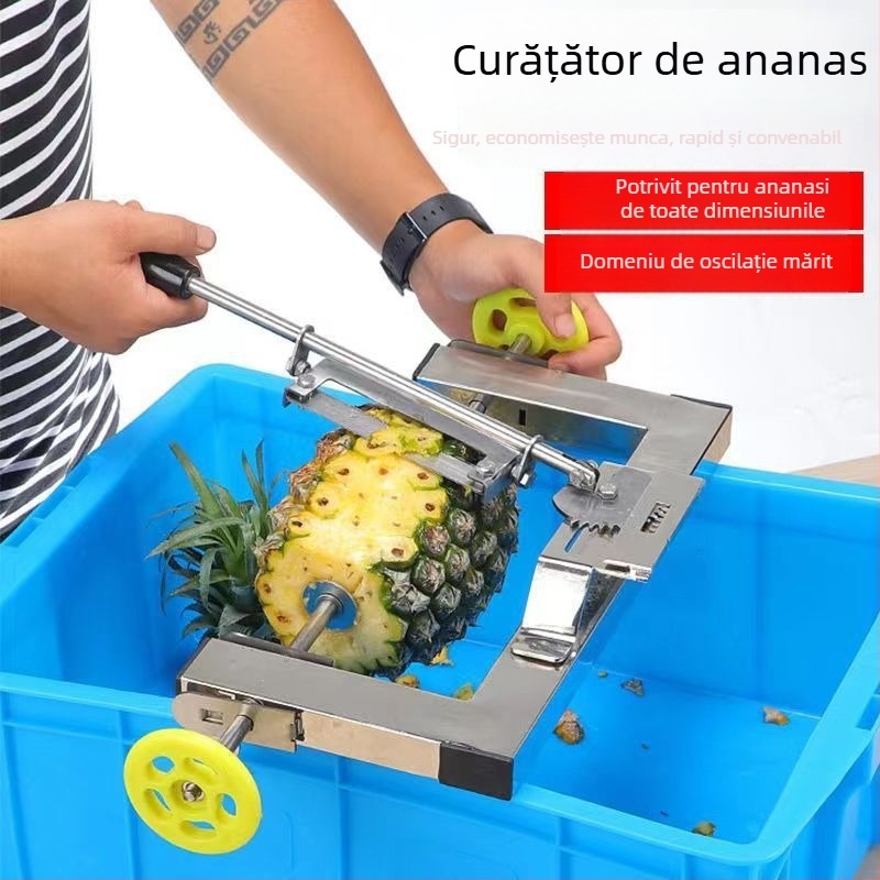 Cuțit pentru curățarea ananasului din oțel inoxidabil – unealtă de bucătărie multifuncțională