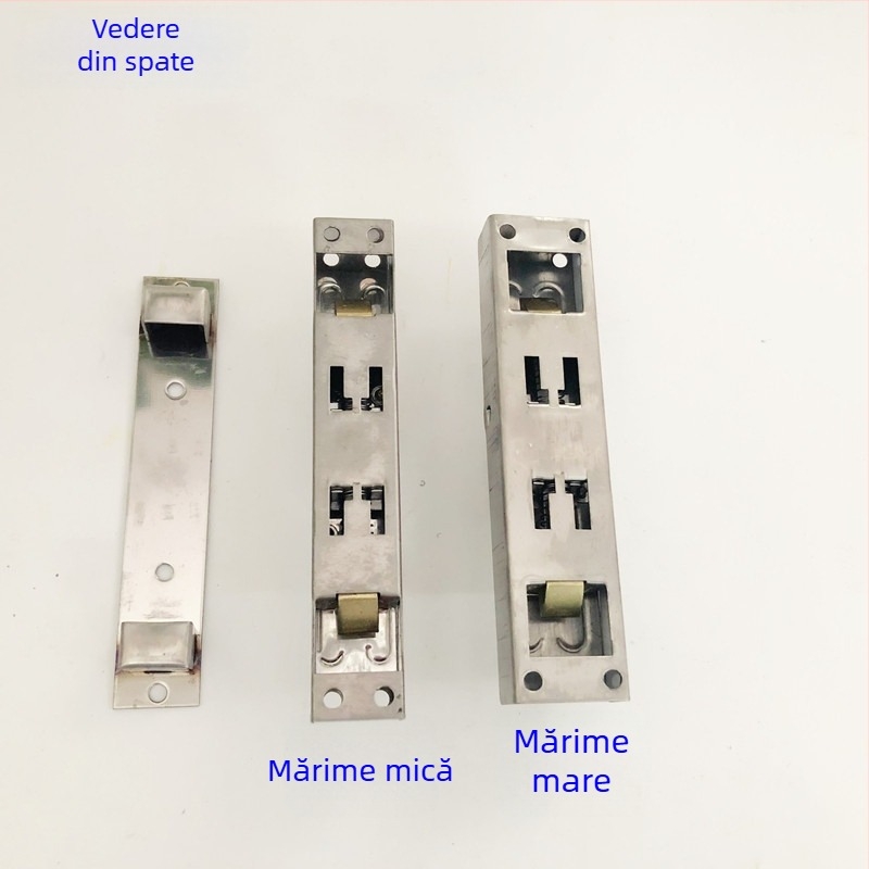 Încuietoare metalică pentru porți și garduri, încuietoare pentru uși glisante cu limbă dublă, încuietoare de ușă anti-furt, cu cap din cupru