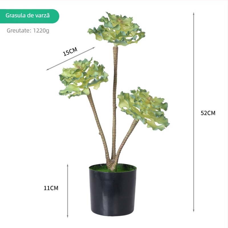 Set de suculente artificiale cu plante verzi, bonsai mic, flori artificiale pentru decorul casei și al biroului