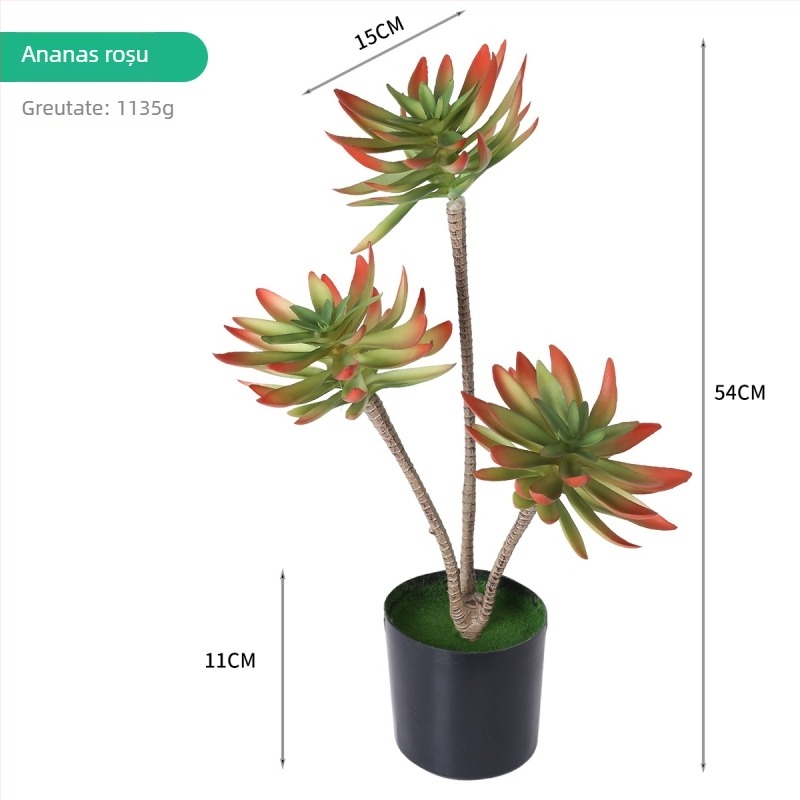 Set de suculente artificiale cu plante verzi, bonsai mic, flori artificiale pentru decorul casei și al biroului