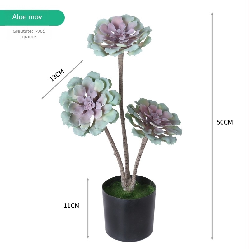 Set de suculente artificiale cu plante verzi, bonsai mic, flori artificiale pentru decorul casei și al biroului