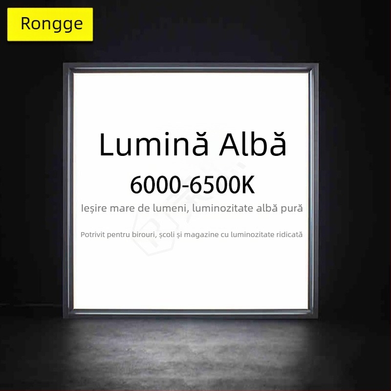 Lumină de tavan plată 600x600, plafon din gips, 110V tensiune largă, panou din aluminiu integrat 60x60, montaj încadrat