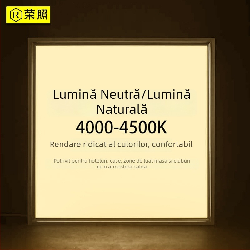 Lumină de tavan plată 600x600, plafon din gips, 110V tensiune largă, panou din aluminiu integrat 60x60, montaj încadrat