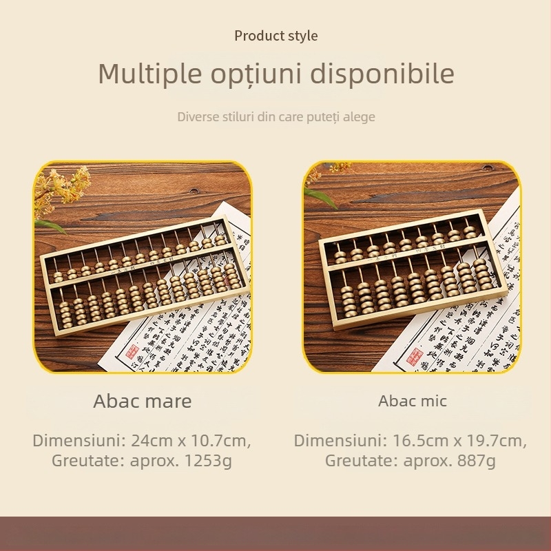 Abac din alamă pură – ornament decorativ pentru casă, accent în living, cadou de nuntă sau pentru noul cămin, artizanat în vrac