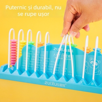 Abac matematic pentru copii: învățarea numărării și a operațiilor de adunare/scădere, de la grădiniță la clasa I – instrument didactic