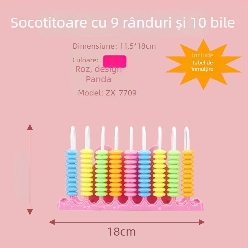 Abac matematic pentru copii: învățarea numărării și a operațiilor de adunare/scădere, de la grădiniță la clasa I – instrument didactic