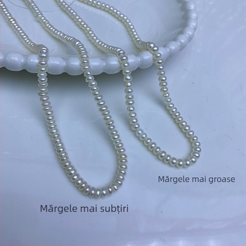 3-4 mm mărgele plate din perle de apă dulce naturale pentru bijuterii DIY - mărgele libere pentru colier