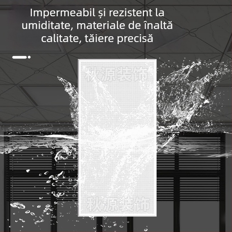 Panou perforat din aluminiu cu vopsea pulbere, 300x600, pentru plafoanele din bucătărie, baie și balcon
